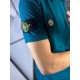 Поло Stone Island бирюзового цвета с патчем на рукаве mf036