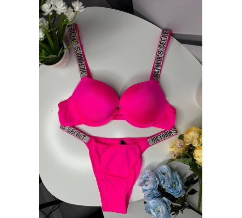 Комплект женский Victoria’s Secret Rhinestone Pink kk048