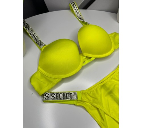 Комплект женский Victoria’s Secret Rhinestone Yellow kk050