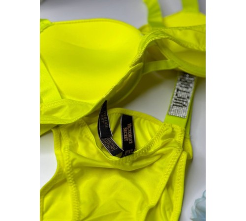 Комплект женский Victoria’s Secret Rhinestone Yellow kk050