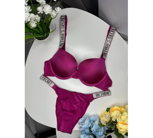 Комплект женский Victoria’s Secret Rhinestone Violet kk051