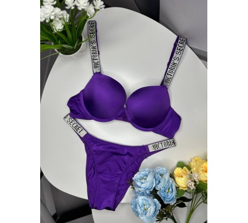 Комплект женский Victoria’s Secret Rhinestone Dark Violet