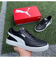 Кросівки Puma перфорація літо колір чорний, білий