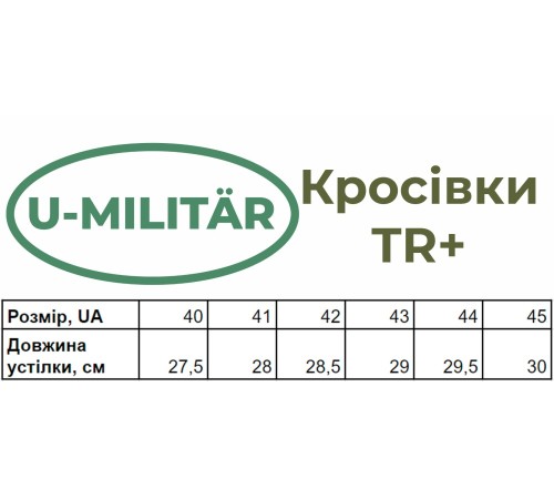 Кросівки чоловічі літо U-Militär TR+, хакі