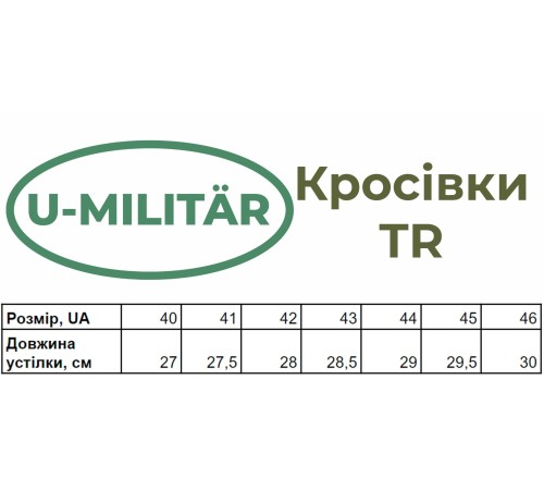 Кросівки чоловічі літо U-Militär TR, чорний