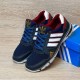 кросівки літні сітка Adidas колір темно синій, білий