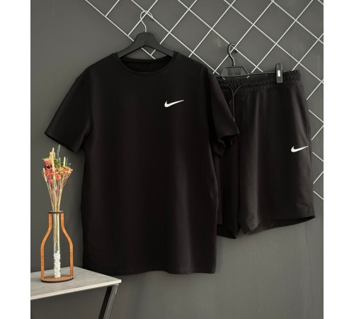 Шорти Nike білий лого + футболка Nike чорна RD171/RD206