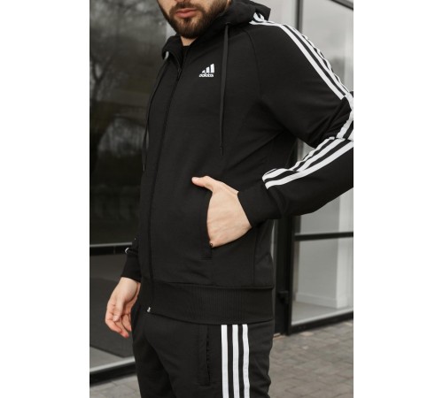 Костюм Adidas чорний + барсетка у подарунок