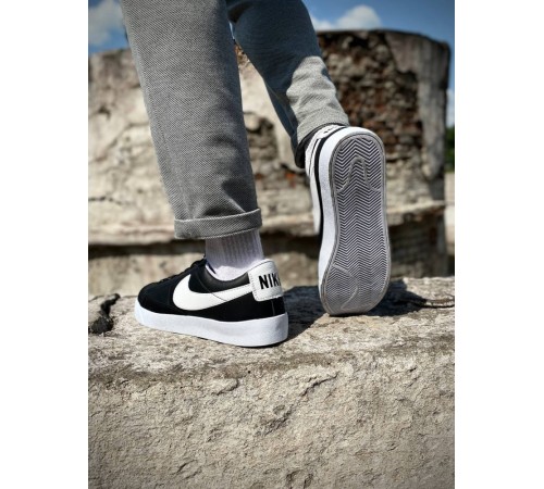 Чоловічі кросівки nike blazer low black white