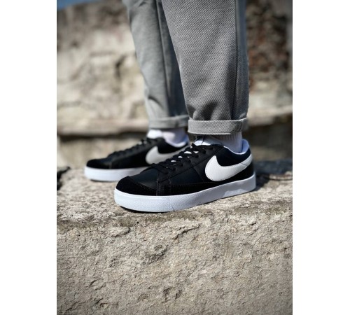 Чоловічі кросівки nike blazer low black white