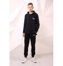 Удлинённая чёрная кофта с капюшоном Quest Wear Long