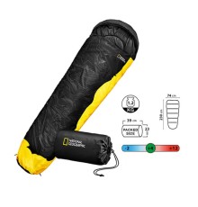 Спальний мішок National Geographic Sleeping Bag 230 x 74 cм black/yellow