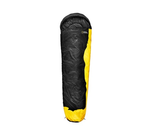 Спальний мішок National Geographic Sleeping Bag 230 x 74 cм black/yellow