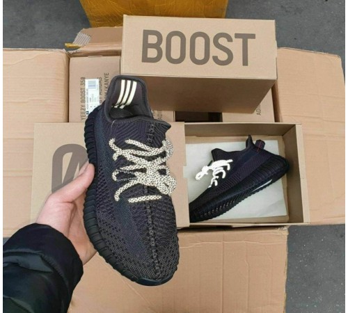 Кроссовки Adidas Yeezy Boost Black  черные  V2 non reflective ob191