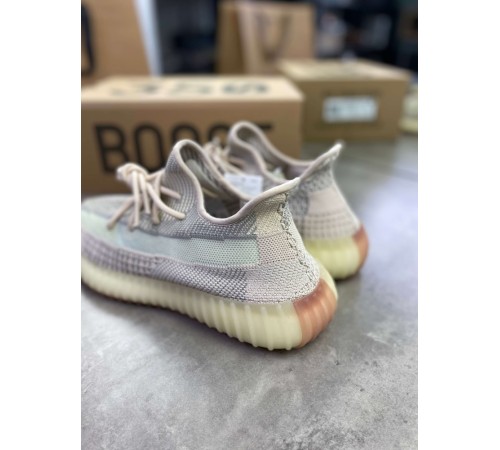 Кроссовки Adidas Yeezy Boost 350 Citrin бежевые V2 reflective ob194