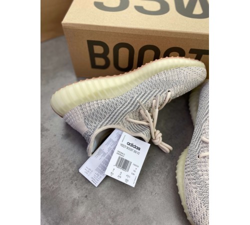 Кроссовки Adidas Yeezy Boost 350 Citrin бежевые V2 reflective ob194