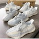 Кроссовки Adidas Yeezy Boost 350 Cloud White V2 небесно-белые ob320