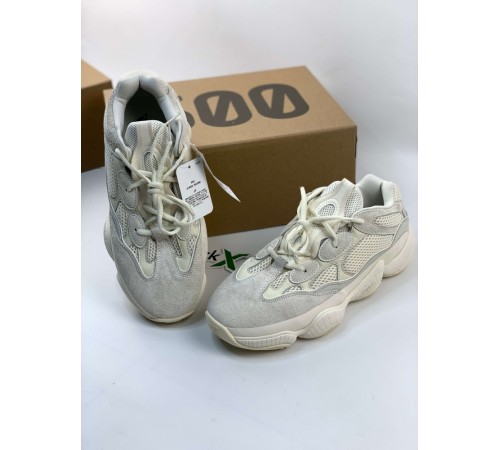 Кроссовки Adidas Yeezy 500 Bone White бежевые ob367