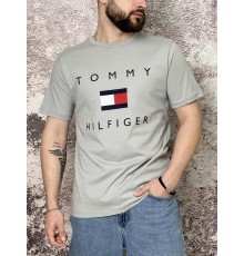 Футболка Tommy Hilfiger сіра (вел. лого)