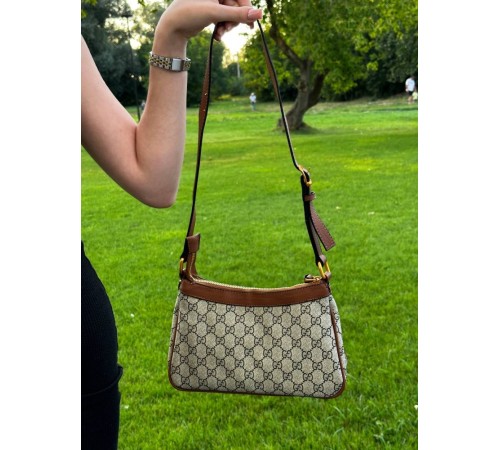 Жіноча сумка Gucci Aphrodite Shoulder Bag Brown Leather