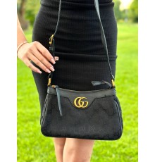 Жіноча сумка Gucci Aphrodite Shoulder Bag Grey \ black