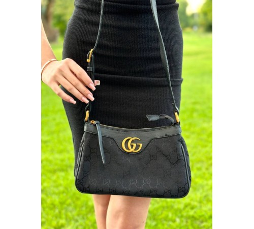 Жіноча сумка Gucci Aphrodite Shoulder Bag Grey \ black