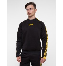 Свитшот утепленный OFF WHITE черный