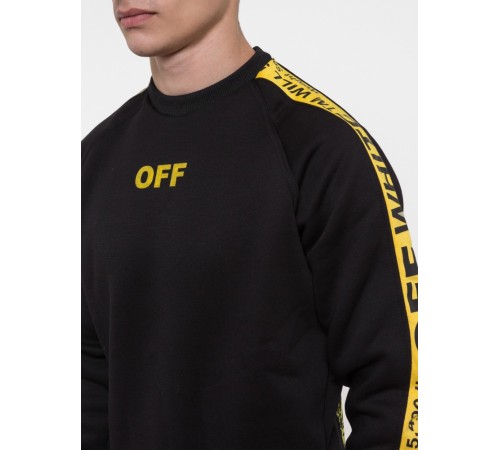 Свитшот утепленный OFF WHITE черный