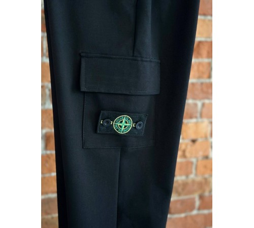 Комплект костюм Stone Island зип худи черный и 2 пары носков