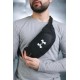 Бананка Under Armour чорна з накаткою (біле лого)