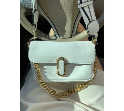 Жіноча сумка Marc Jacobs The J Marc Shoulder Bag біла DN096