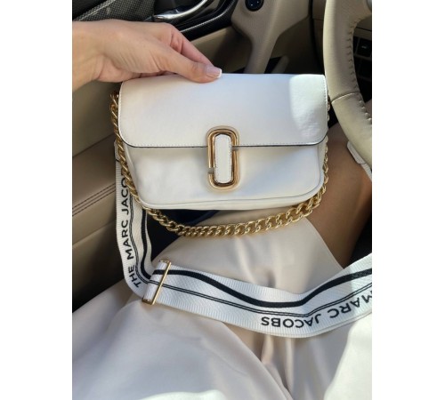 Жіноча сумка Marc Jacobs The J Marc Shoulder Bag біла DN096