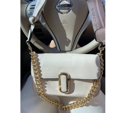 Жіноча сумка Marc Jacobs The J Marc Shoulder Bag бежева DN0100