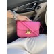 Сумка жіноча Celine Teen Triomphe Bag in Shiny Calfskin Pink Селін яскраво-рожевий DN091