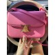 Сумка жіноча Celine Teen Triomphe Bag in Shiny Calfskin Pink Селін яскраво-рожевий DN091