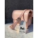 Сумка жіноча Celine Teen Triomphe Bag in Shiny Calfskin Pink Селін пудра DN063