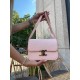 Сумка жіноча Celine Teen Triomphe Bag in Shiny Calfskin Pink Селін пудра DN063