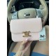 Сумка жіноча Celine Teen Triomphe Bag in Shiny Calfskin Pink Селін пудра DN063