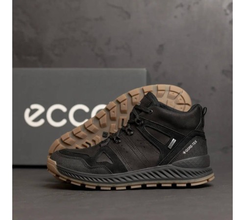 зимові шкіряні ботинки  Ecco  Black