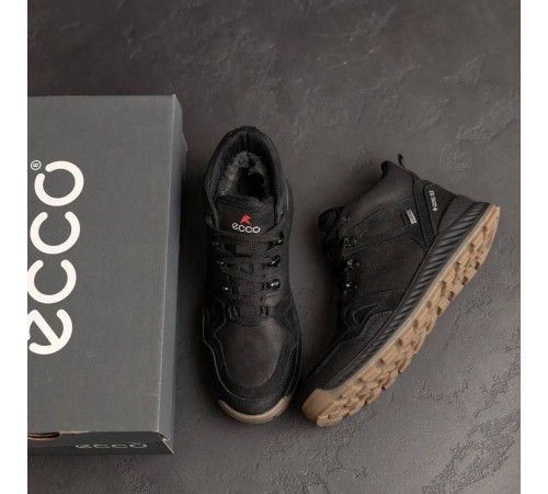 зимові шкіряні ботинки  Ecco  Black