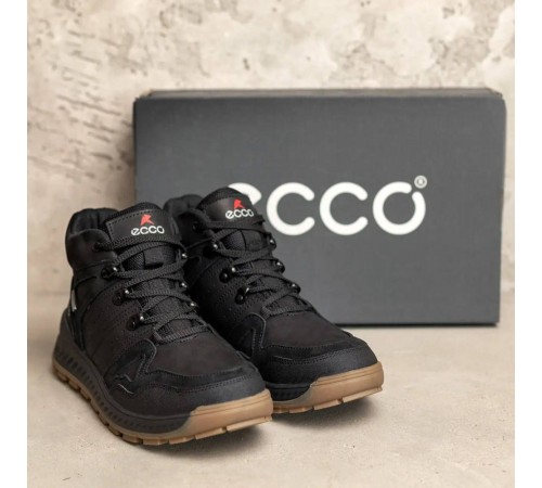 зимові шкіряні ботинки  Ecco  Black