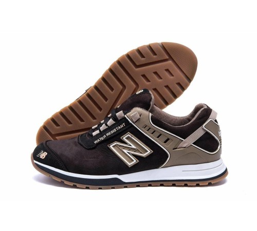 шкіряні кросівки New Balance Brown