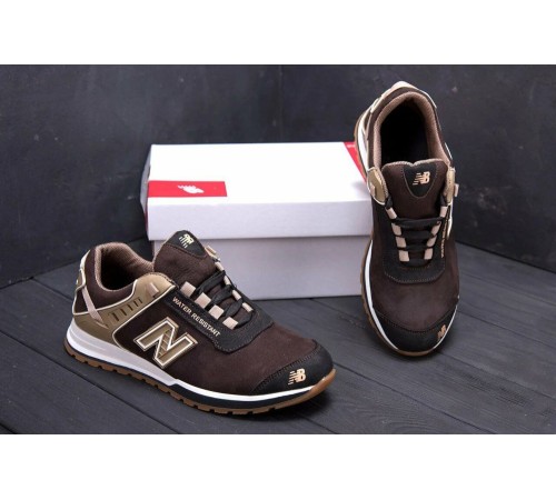 шкіряні кросівки New Balance Brown