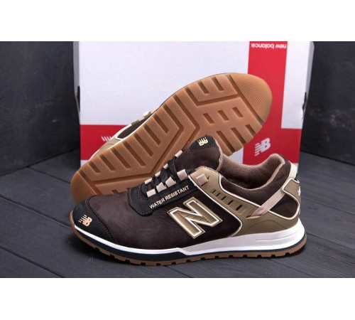 шкіряні кросівки New Balance Brown