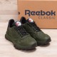 шкіряні кросівки Reebok олива