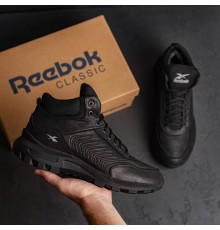 зимові шкіряні ботинки  Reebok  чорні