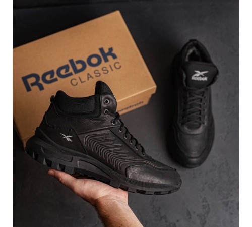 зимові шкіряні ботинки  Reebok  чорні