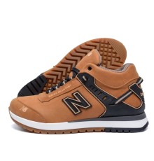 зимові шкіряні кросівки New Balance койот