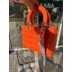 Жіноча сумка Christian Dior Lady D-Lite orange Діор помаранчева 085