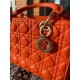 Жіноча сумка Christian Dior Lady D-Lite orange Діор помаранчева 085